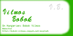 vilmos bobok business card